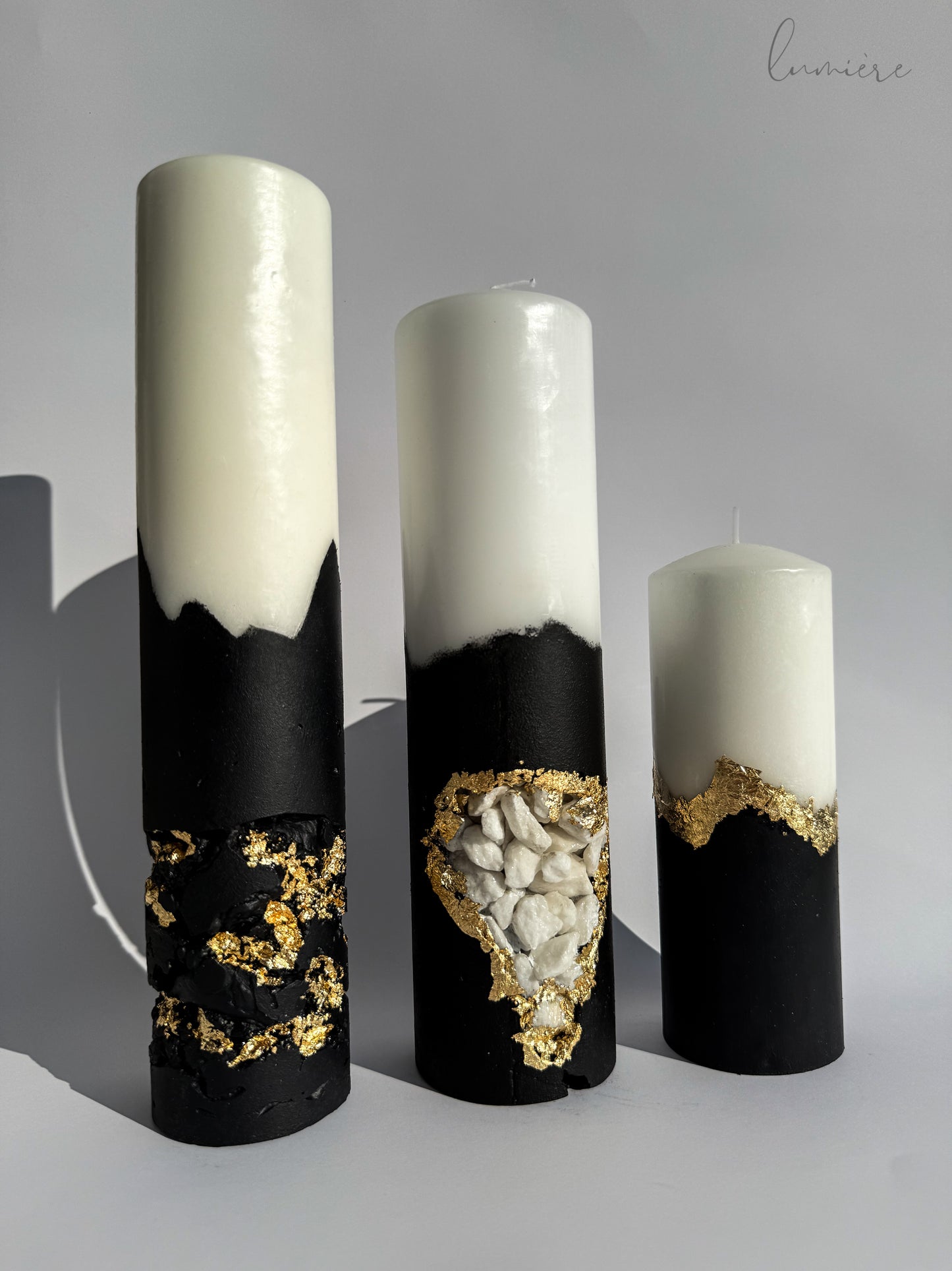 Éclipse Noir Élégance Concrete Candle