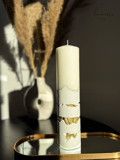 Lumânare de lux Éclat Pur Blanc – din ciment handmade