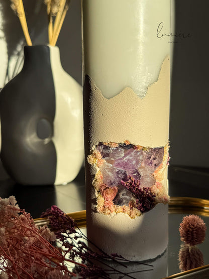 Lumânare de lux Améthyste Nude Essence – din ciment handmade