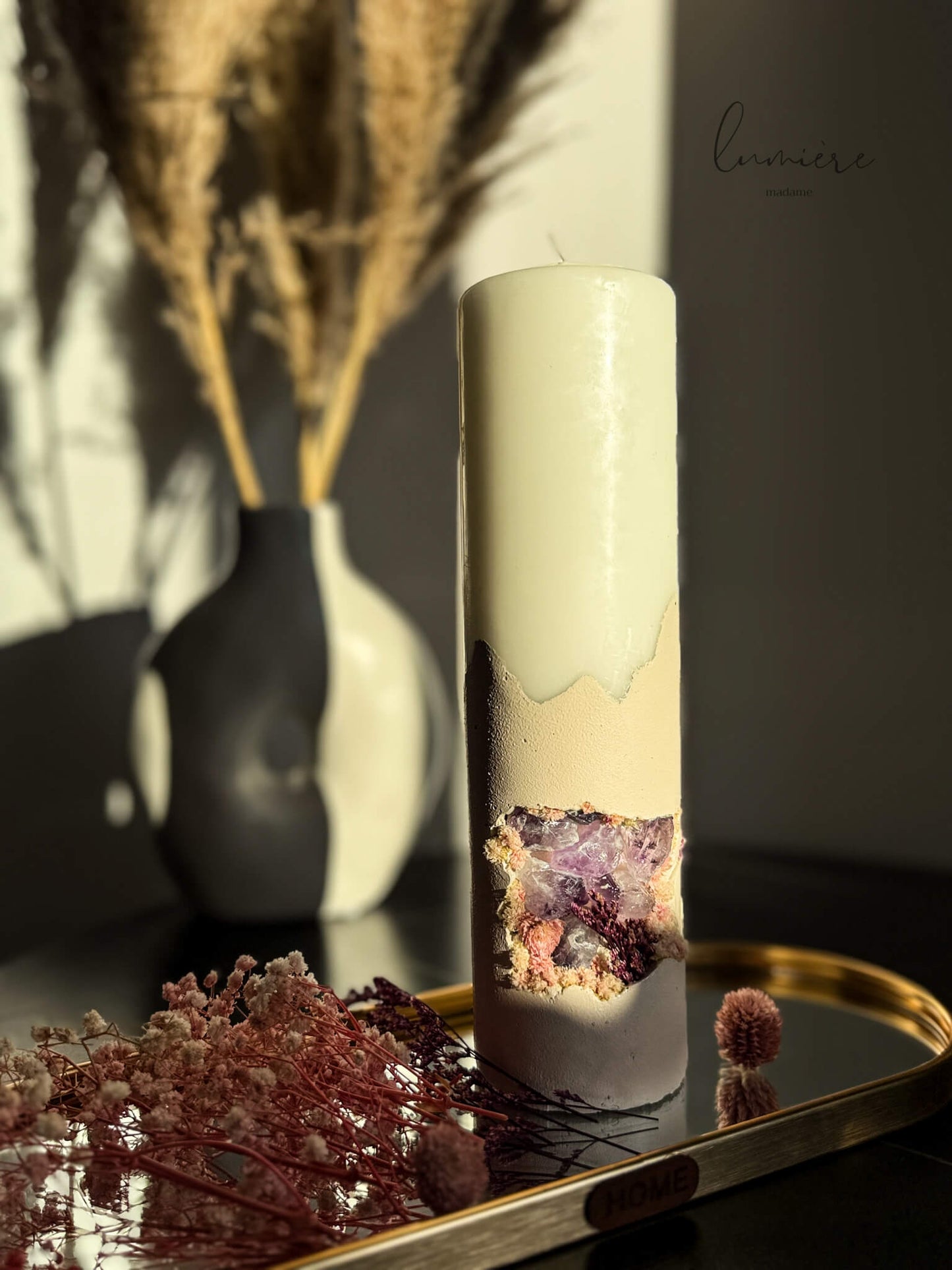 Lumânare de lux Améthyste Nude Essence – din ciment handmade