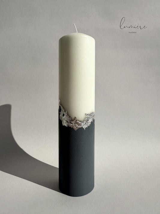 Lumânare de lux Fusion Gris Mystique – din ciment handmade