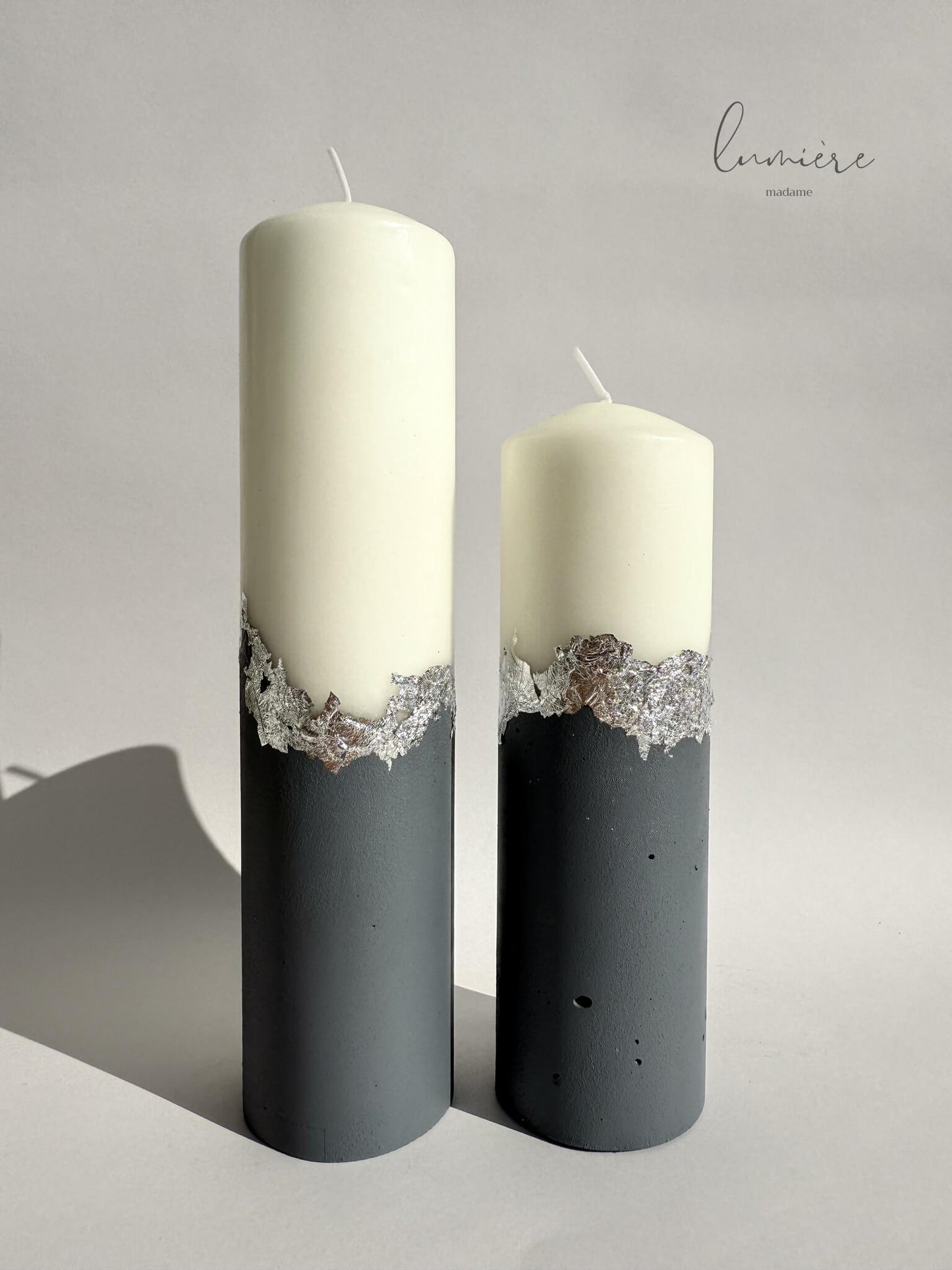 Lumânare de lux Fusion Gris Mystique – din ciment handmade