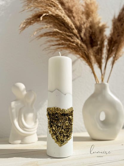 Lumânare de lux Soleil Pur Blanc – din ciment handmade