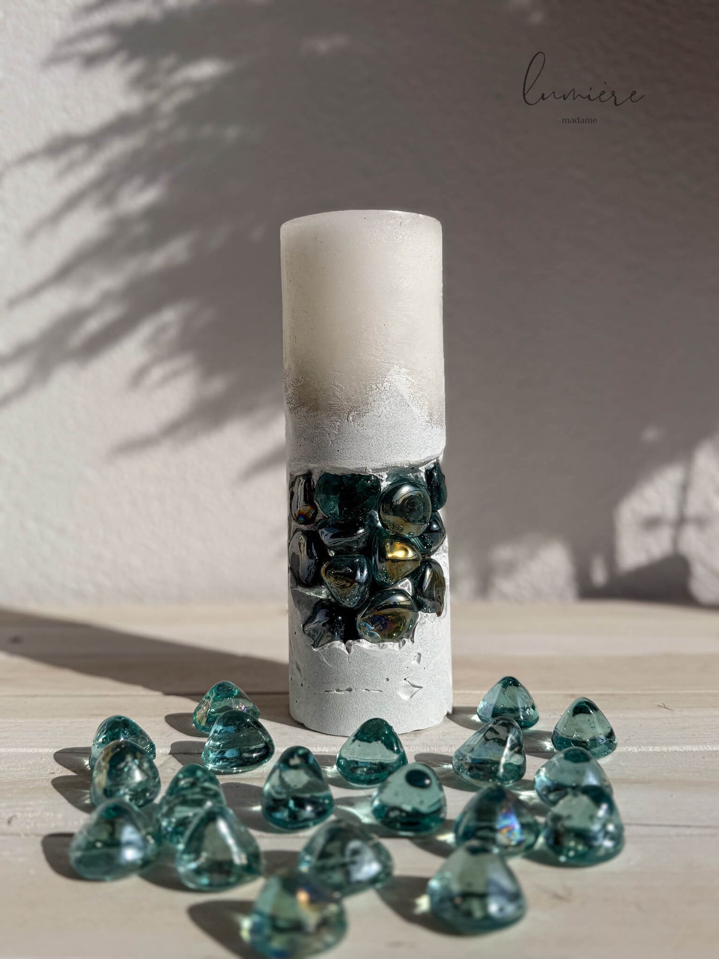 Lumânare de lux Azur Pur Blanc – din ciment handmade