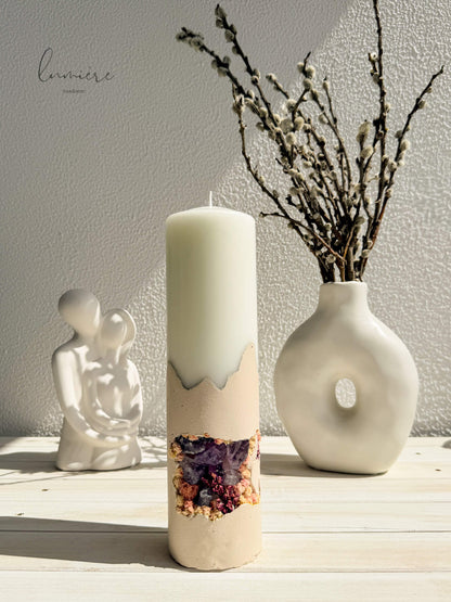 Lumânare de lux Améthyste Nude Essence – din ciment handmade