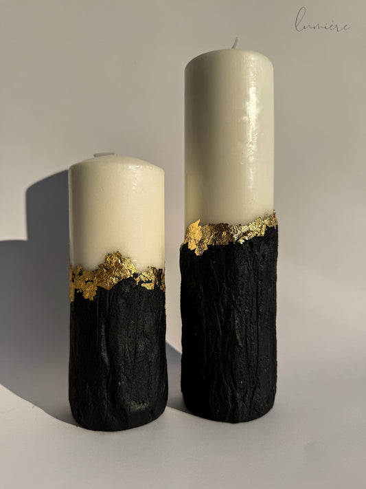 Raw Noir Élégance Concrete Candle Set