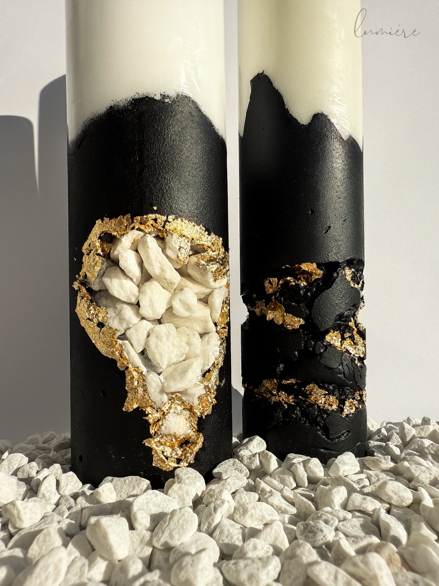 Obsidian Noir Élégance Concrete Candle