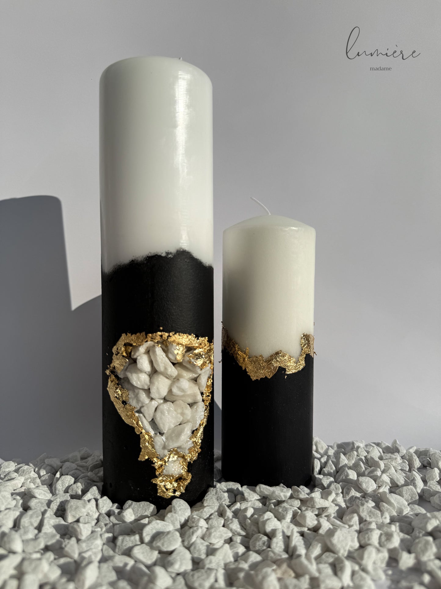 Lumânare de lux Éclipse Noir Élégance – din ciment handmade