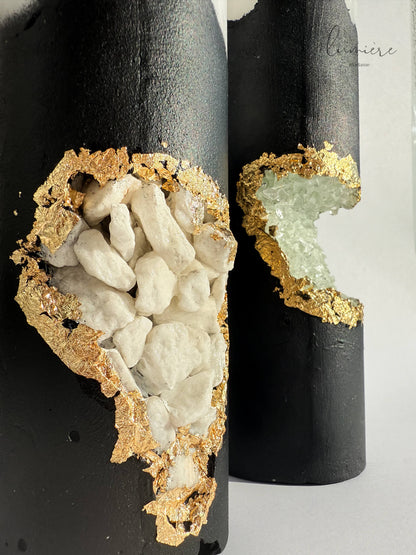 Lumânare de lux Stone Noir Élégance – din ciment handmade