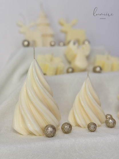 lumanare brad  din ceara de soia naturala si parfumata cu brad mare set