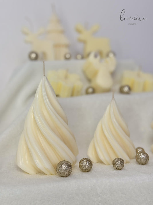 lumanare brad  din ceara de soia naturala si parfumata cu brad mare set