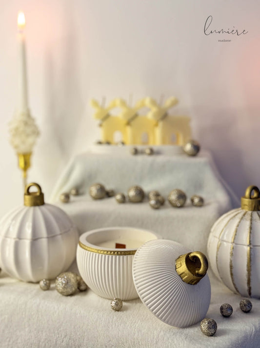 lumanare in glob ceramic 