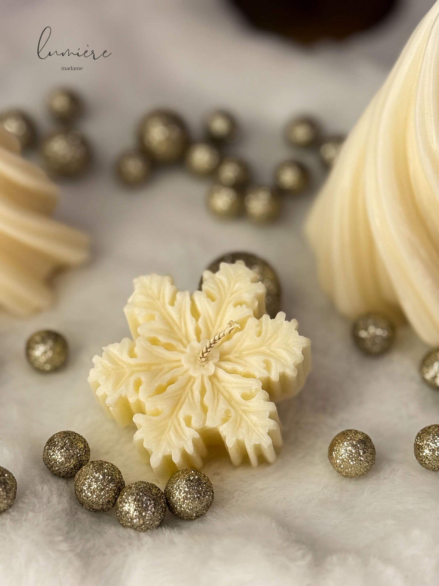 lumanare din ceara de soia fulg de nea parfumata