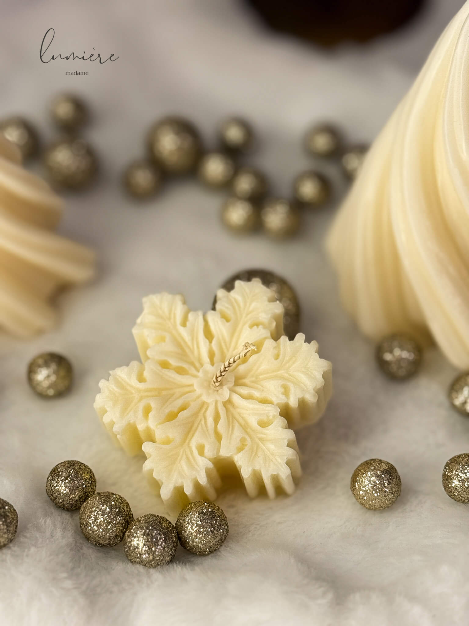 lumanare din ceara de soia fulg de nea parfumata