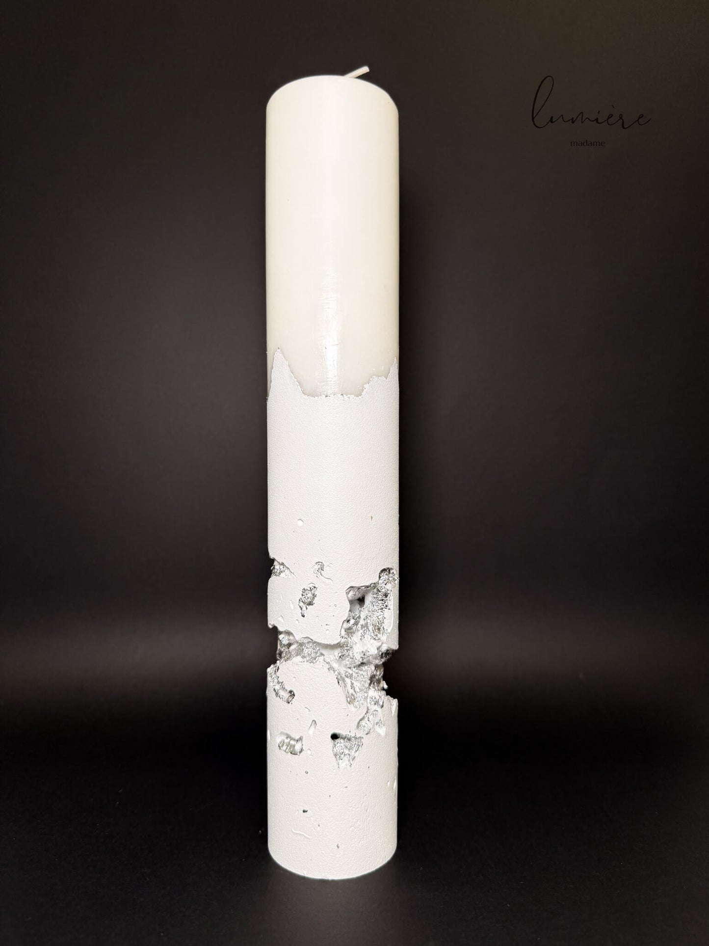 Set cadou lumânări artizanale cu finisaje argintii