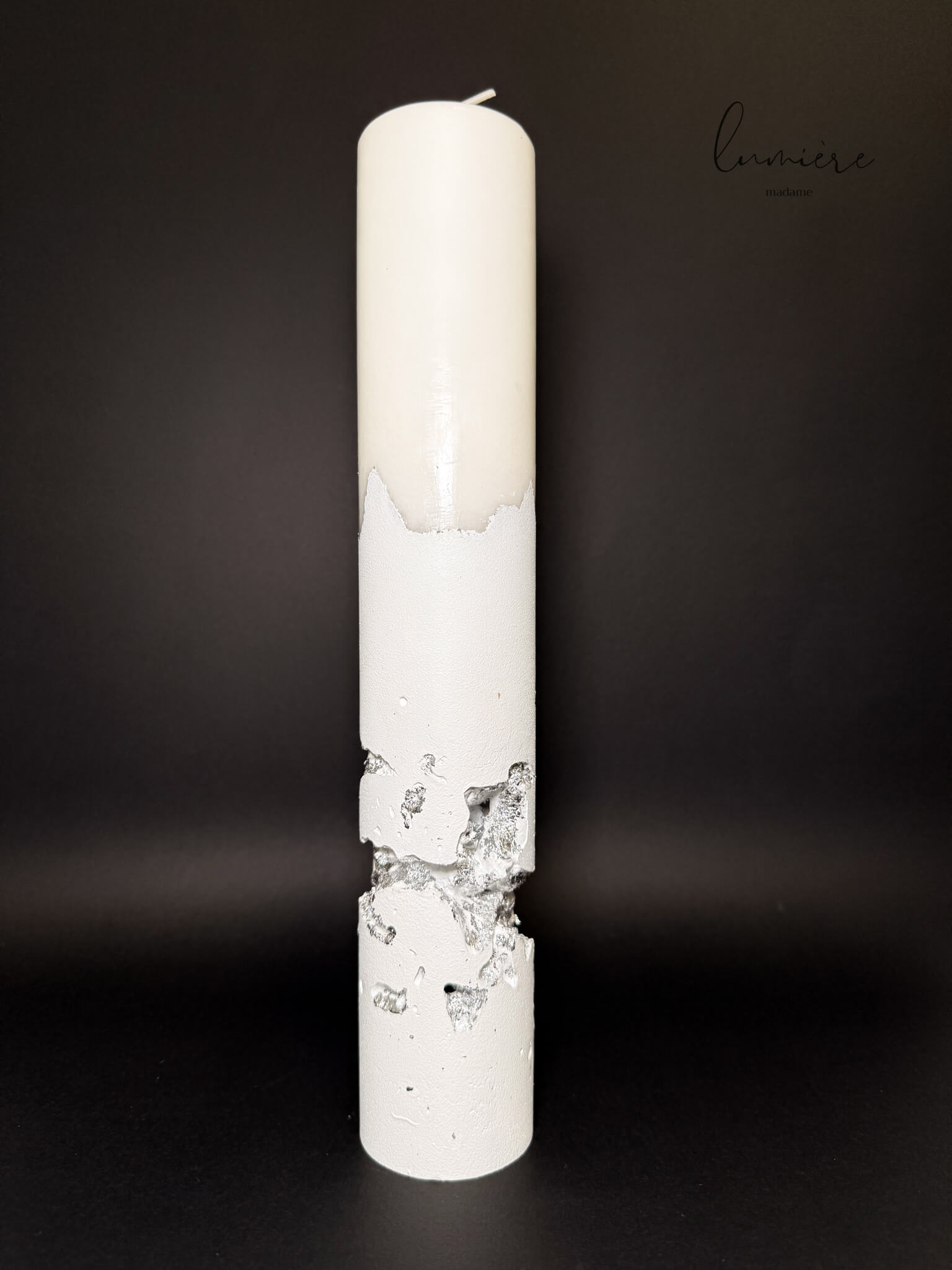 Set cadou lumânări artizanale cu finisaje argintii