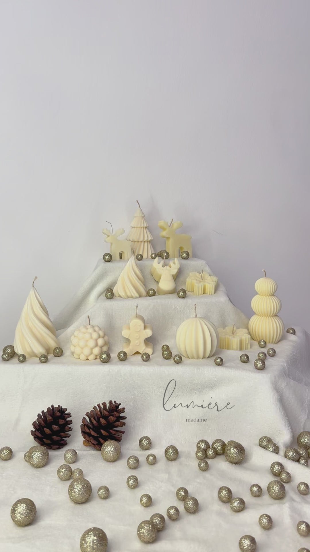 set lumanari de craciun festive