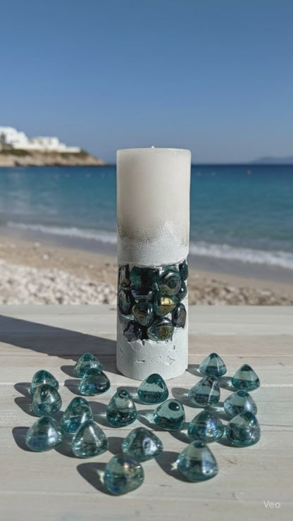 Lumânare de lux Azur Pur Blanc – din ciment handmade