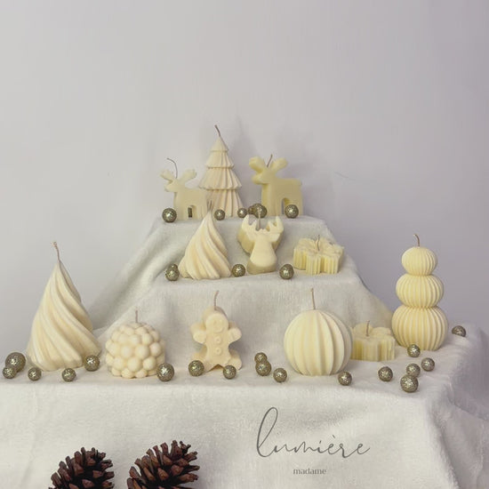 colectie de craciun din lumanari de soia