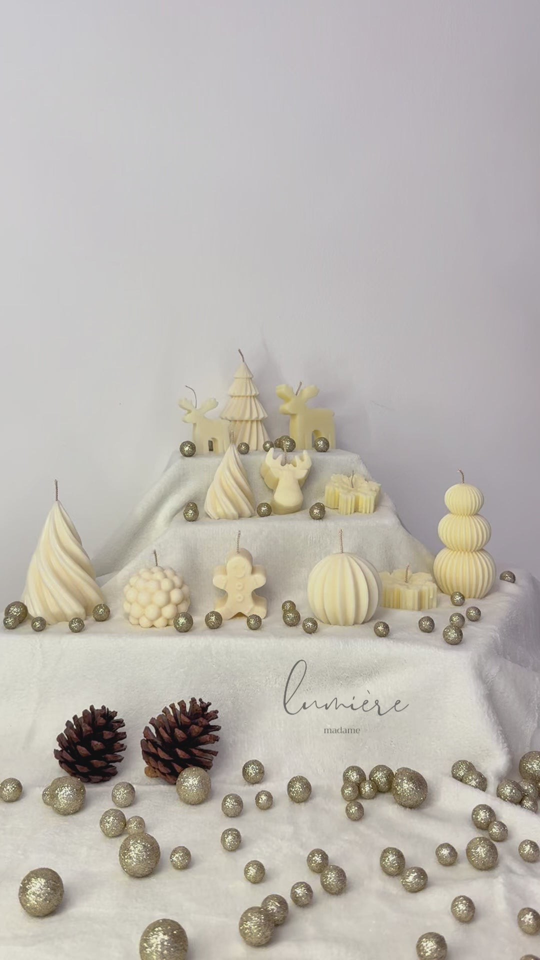 colectie completa de lumanari de craciun din soia