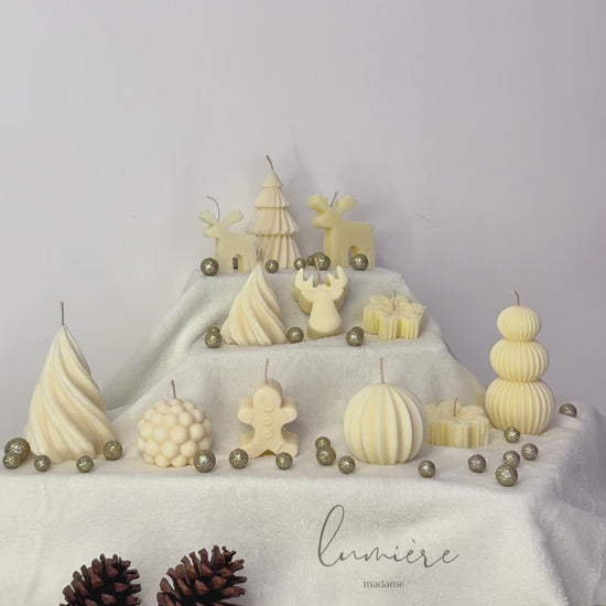 set lumanari de craciun colectie alba 