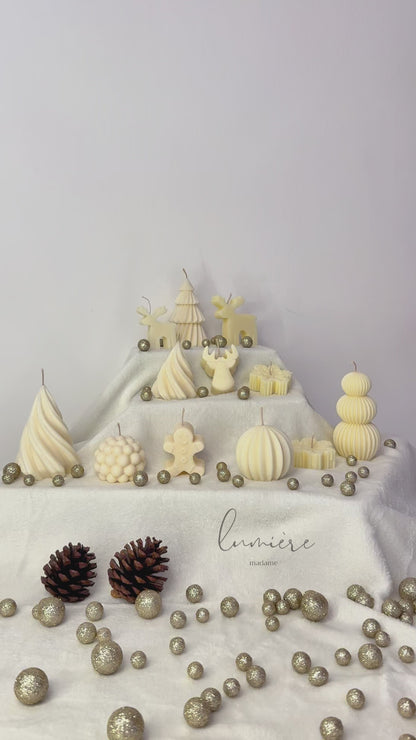 set lumanari de craciun colectie alba 