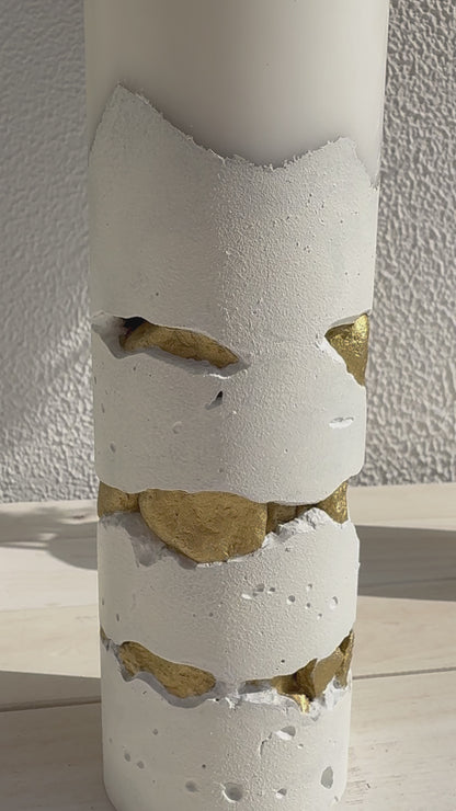 Lumânare de lux Éclat Pur Blanc – din ciment handmade