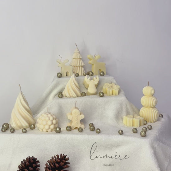 colectia de lumanari de craciun din ceara de soia parfumata