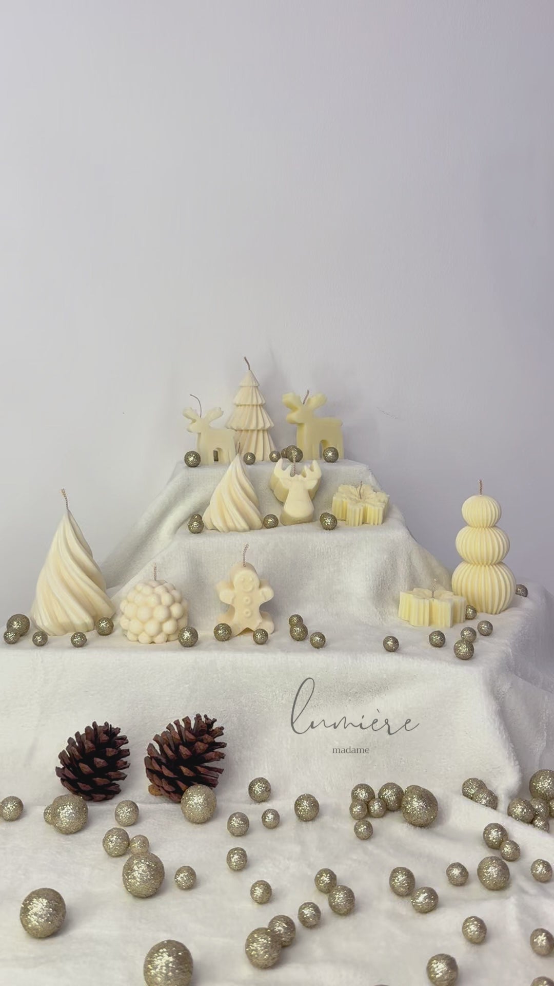 colectia de lumanari de craciun din ceara de soia parfumata