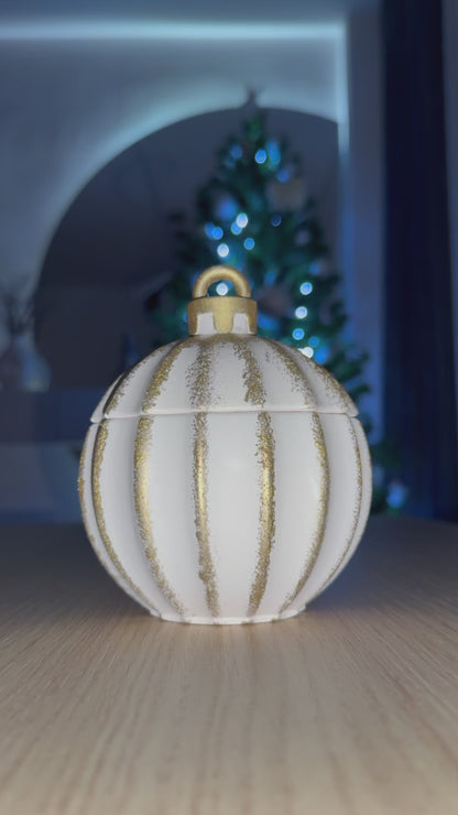 Lumânare în formă de glob ceramic pentru Crăciun