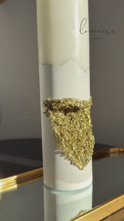 Lumânare de lux Soleil Pur Blanc – din ciment handmade