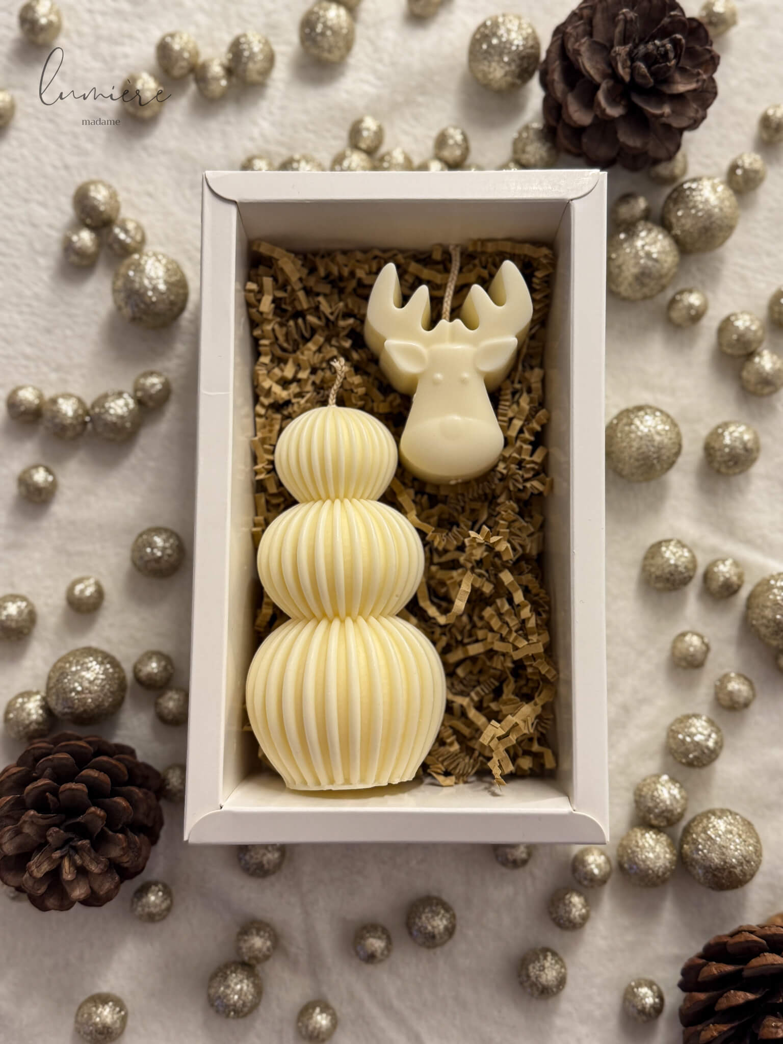 set lumanari de craciun pentru secret santa din ceara de soia parfumata